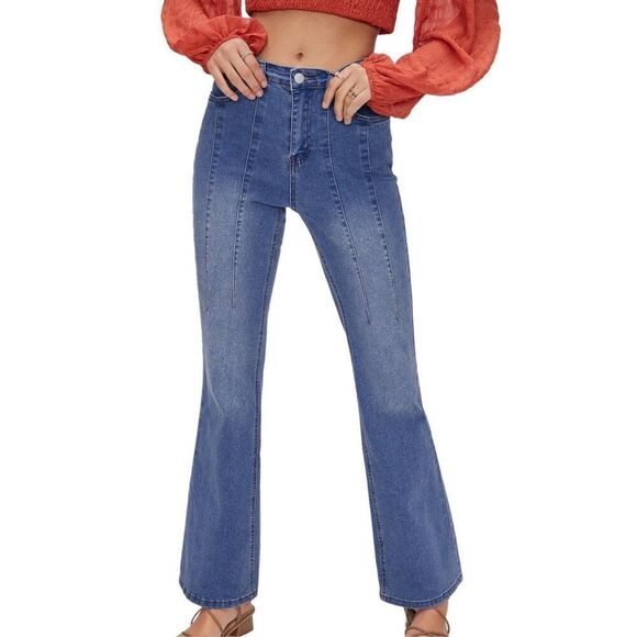 NWT Cider Mid Rise Solid Flared Jeans Sz 6 - Picture 6 of 10